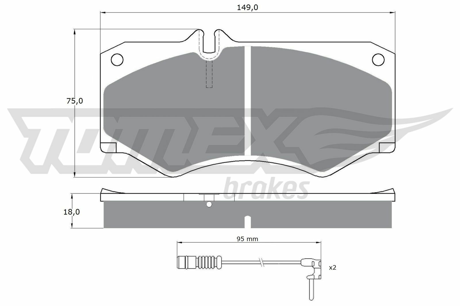 Sada brzdových destiček, kotoučová brzda TOMEX Brakes